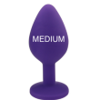 GEM PURPLE SILICONE BUTT PLUG MEDIUM